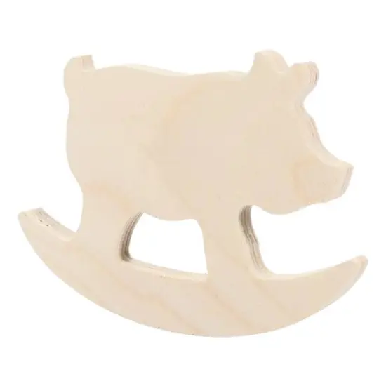 Leisure Arts&reg; 6" Rocking Pig Wood Shape {1}