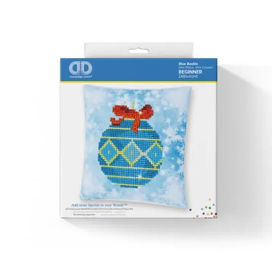 Diamond Dotz® Beginner Blue Bauble Decorative Mini Pillow Kit {3}