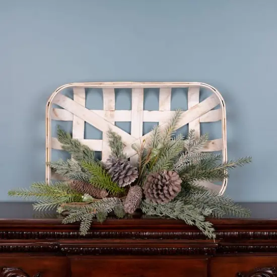 20.5" Pinecone Wood Wall Hanging {3}