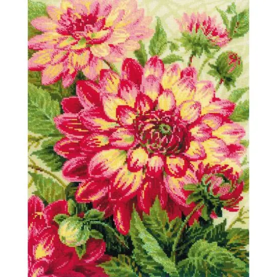 RIOLIS Dahlias Counted Cross Stitch Kit {1}