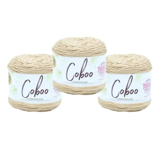 3 Pack Lion Brand&reg; Coboo&reg; Yarn Beige {1}