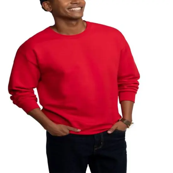 Fruit of the Loom Eversoft Fleece Crew SweatshirtRed {4}
