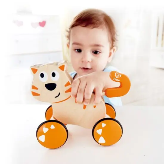 Hape Dante the Cat Push & Go Wooden Release Toy {3}