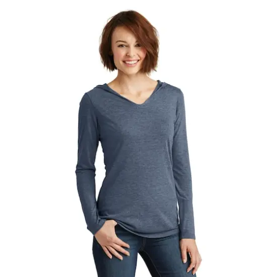 District&reg; Women's Perfect Tri&reg; Long Sleeve Hoodie Navy Frost {4}