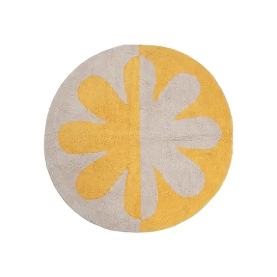 Hello Honey&reg; Cotton Tufted Two-Tone Rug With Flower {1}