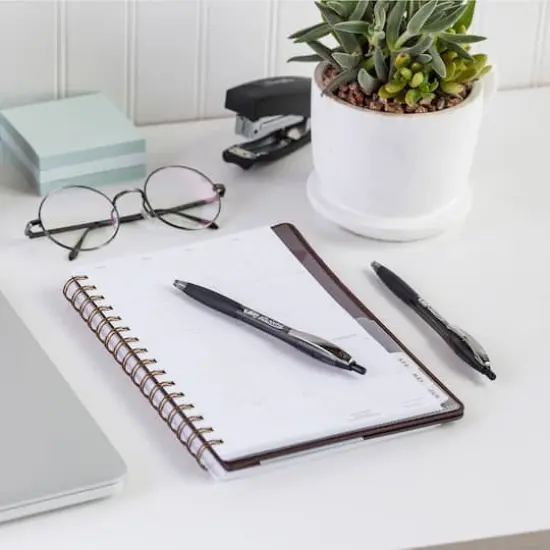 BIC&reg; Glide&trade; Black Medium Point 1mm Retractable Ball Pen, 12ct. {7}