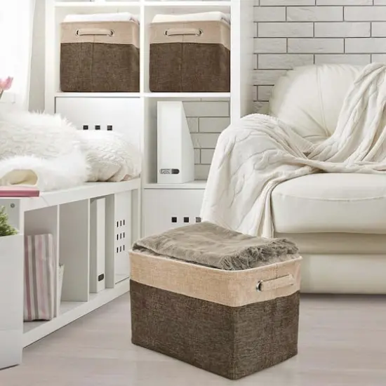 Sorbus 11" Brown Twill Storage Baskets, 3ct. {3}