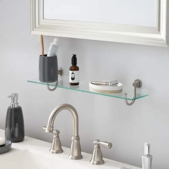 Organize It All Hanging Glass Shelf  {4}