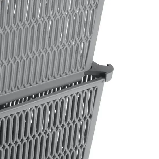 Simplify Slide 2 Stack It Shallow Tote Baskets, 2ct. Gray {11}