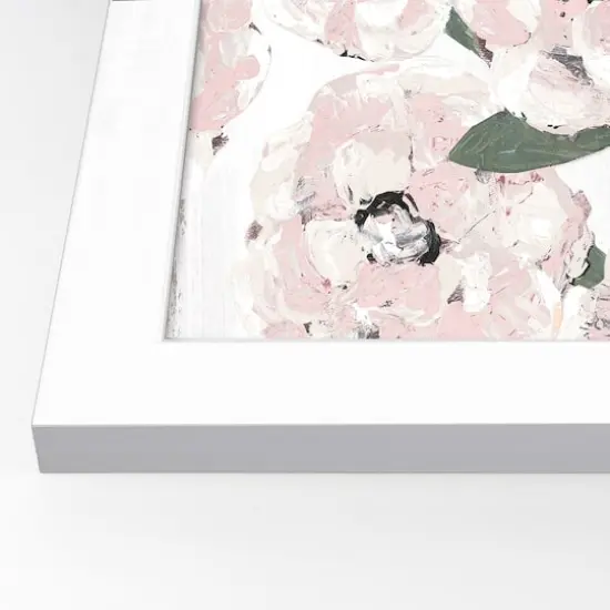 16" x 20" Farmhouse Floral Pattern White Framed Print Wall Art {3}