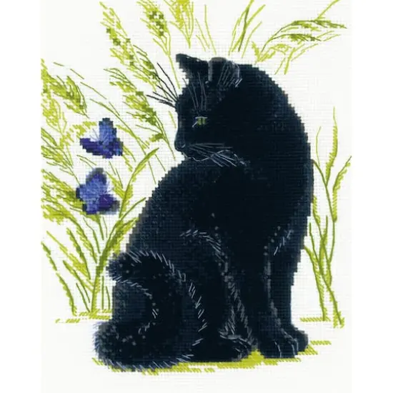 RIOLIS Black Cat Counted Cross Stitch Kit {1}