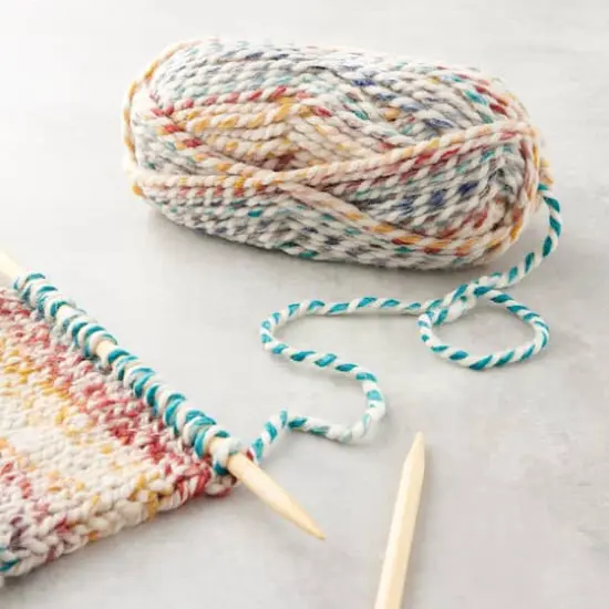 Lion Brand&reg; Wool-Ease&reg; Thick & Quick&reg; Prints, Stripes & Metallics Yarn Hudson Bay {3}