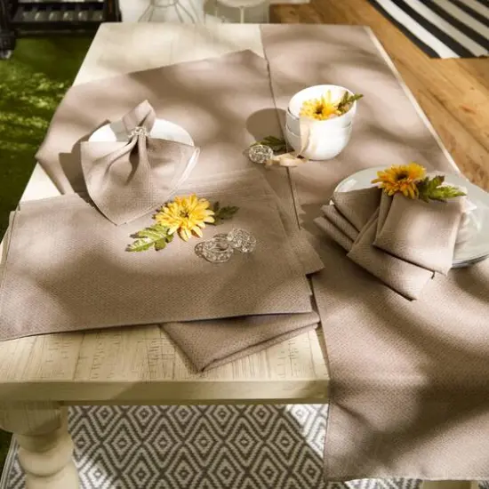 Stone Tonal Lattice Print Outdoor Tablecloth 60" x 84" {6}