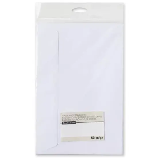 White Envelopes by Recollections&trade;, 6" x 9" {3}