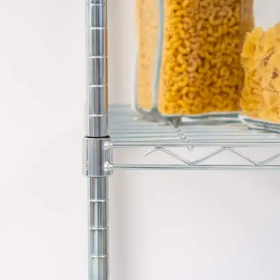Iris&reg; 71" Silver 5-Tier Wire Rack Shelf {6}