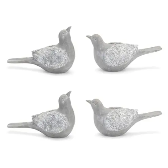Faux Stone Garden Bird Figurines Set {1}