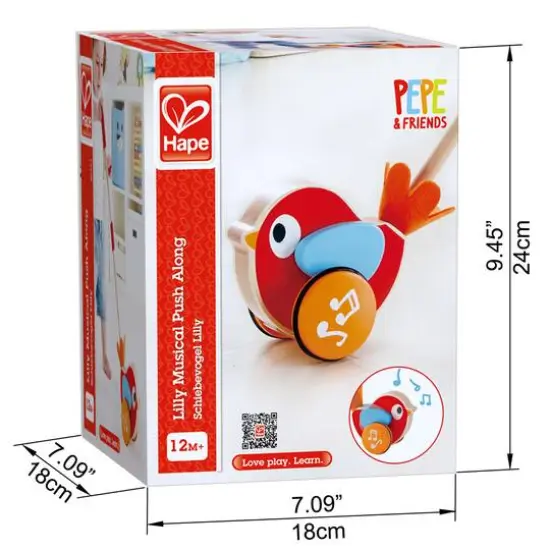 Hape Lilly Musical Push Along Wooden Walking Toy {6}