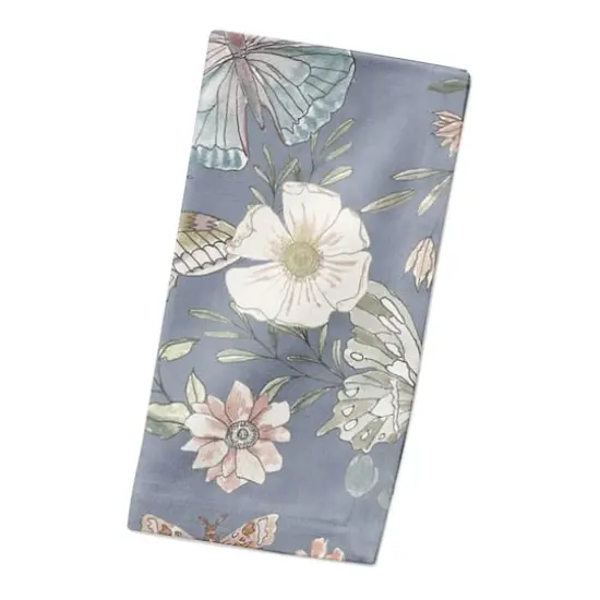 Butterflies Cotton Twill Napkin Blue {3}