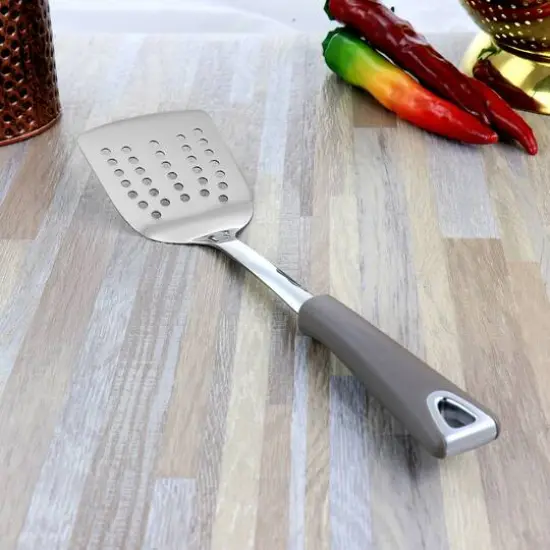 Martha Stewart Gray Stainless Steel Slotted Turner {3}