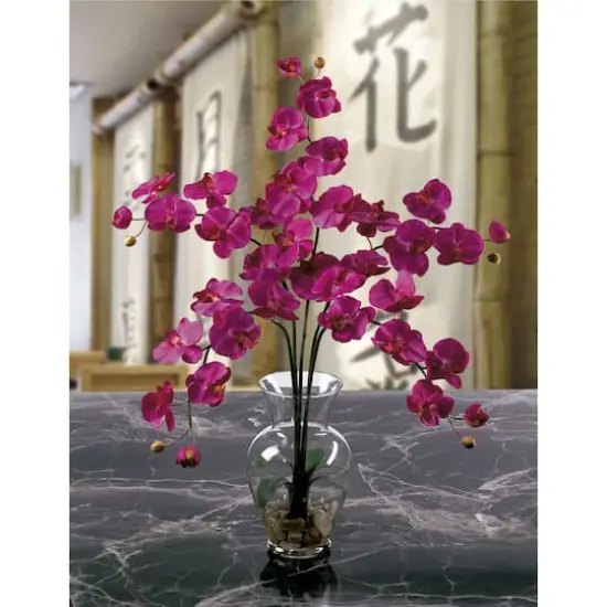 2.5ft. Moth Orchid Liquid Illusion Silk Flower Arrangement Beauty {4}