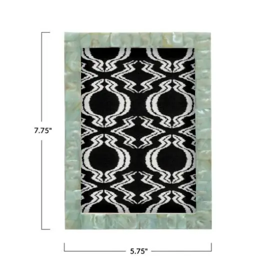 Hello Honey&reg; 5" x 7" Aqua Handmade Mother of Pearl & MDF Photo Frame {4}