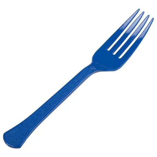 JAM Paper Premium Utensils Plastic Forks Party Pack, 48ct. Royal Blue {1}