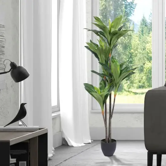 5ft. Potted Artificial Dracaena Tree {3}
