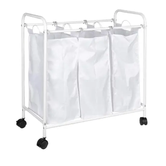 Household Essentials Triple Laundry Sorter White {1}