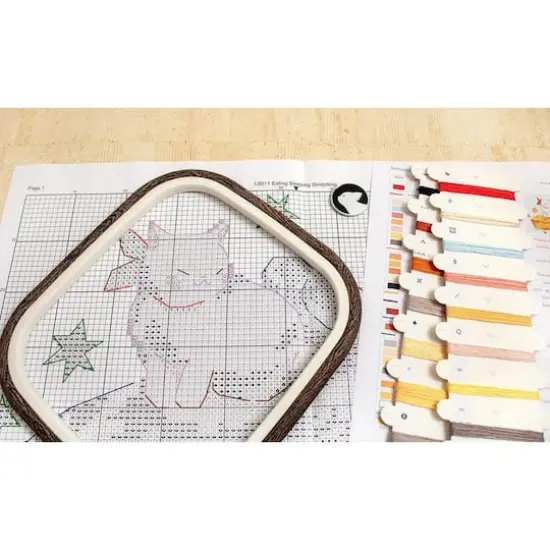 LetiStitch Eating Sleeping Stretching Counted Cross Stitch Kit {4}