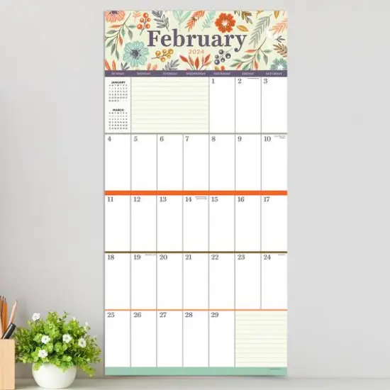TF Publishing 2024 Big Grid-Floral Wall Calendar {5}