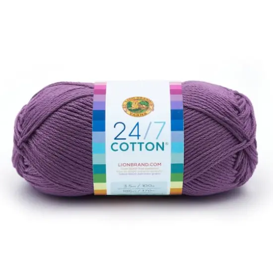 Lion Brand&reg; 24/7 Cotton&reg; Yarn Purple {1}