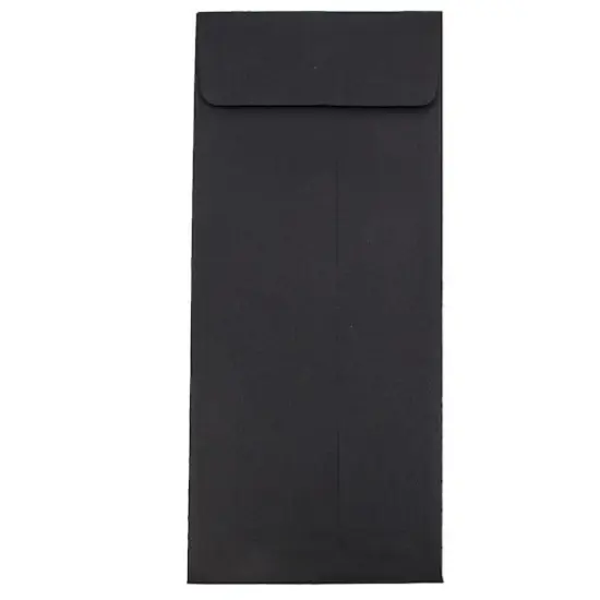 JAM Paper 5" x 11.5" Black Linen Policy Business Envelopes, 25ct. {1}