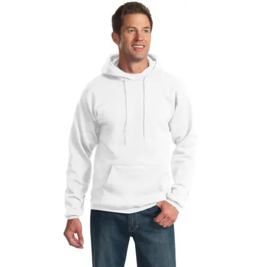 Port & Company&reg; Tall Essential Fleece Pullover Hooded Sweatshirt White {4}