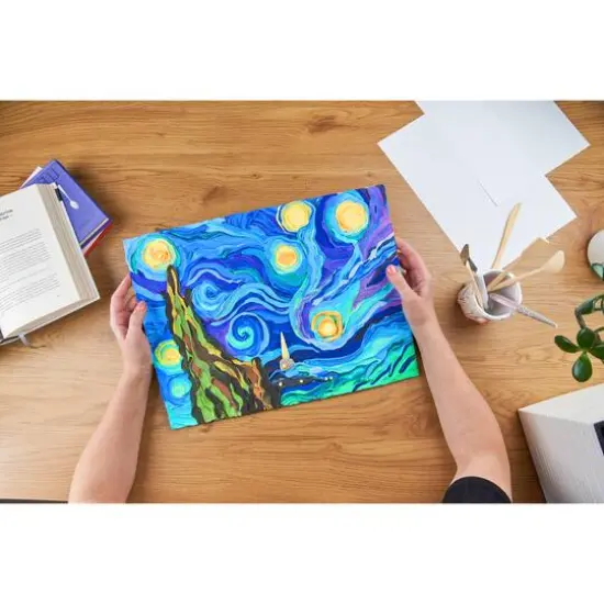 OKTO Sensory Art 3D Vincent Van Gogh Starry Night Clay Painting Kit {10}