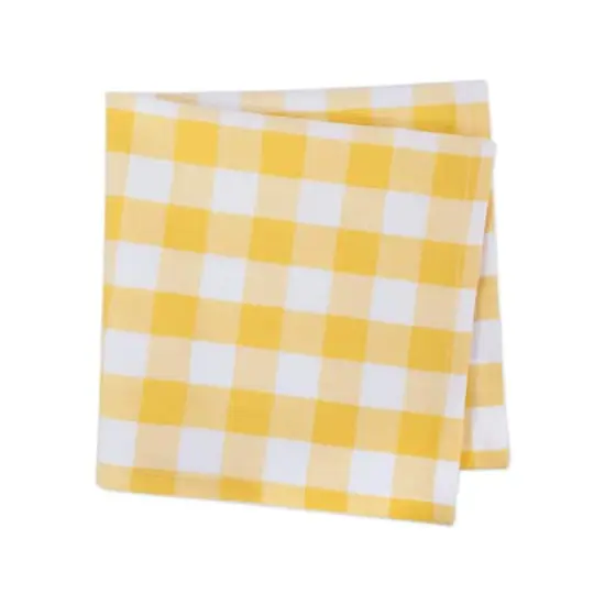 DII&reg; Checkers Dinner Napkins, 6ct. Yellow/White {5}
