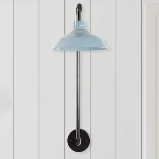 Hello Honey&reg; 33" Metal Wall Sconce with Round Shade Gray {3}