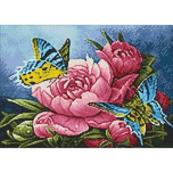 Wizardi Butterflies & Peonies Diamond Painting Kit {1}