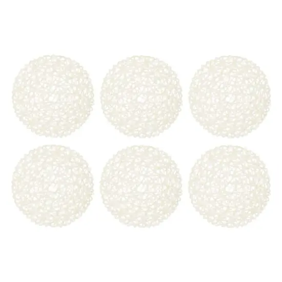 DII&reg; Off White Woven Paper Round Placemat (Set of 6) {1}