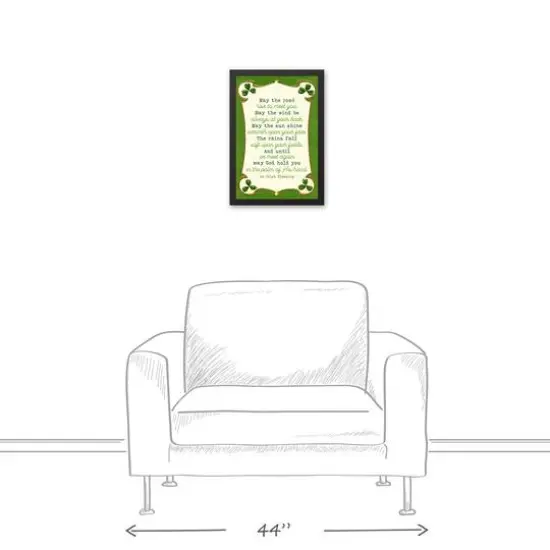 Bordered Irish Blessing Black Framed Canvas {5}