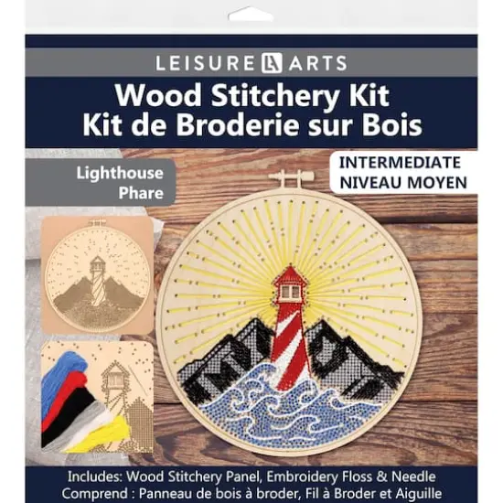 Leisure Arts&reg; Intermediate Lighthouse Wood Stitchery Kit {1}