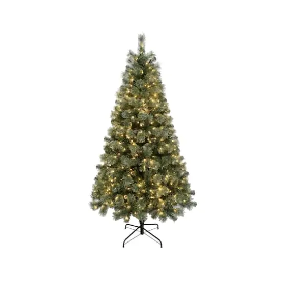 7ft. Pre-Lit Celebration Pine Artificial Christmas Tree, Warm White Mini LED Lights by Ashland&reg; {4}