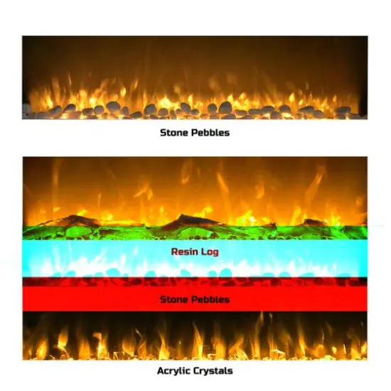 Hastings Home 50" White Electric Fireplace {7}