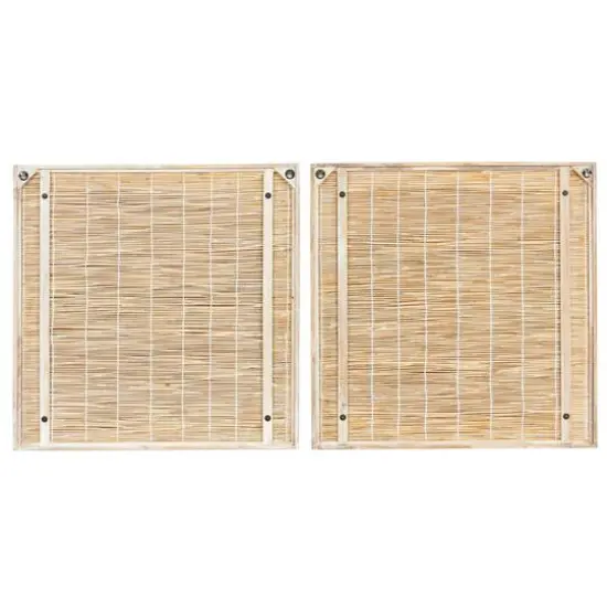 Set of 2 Blue Sea Grass Eclectic Botanical Wall Decor, 29" x 29" {7}