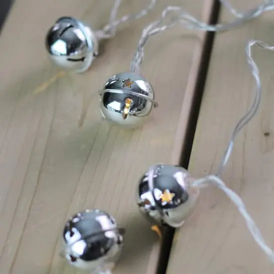 8ct. White LED Jingle Bell Novelty String Lights {6}