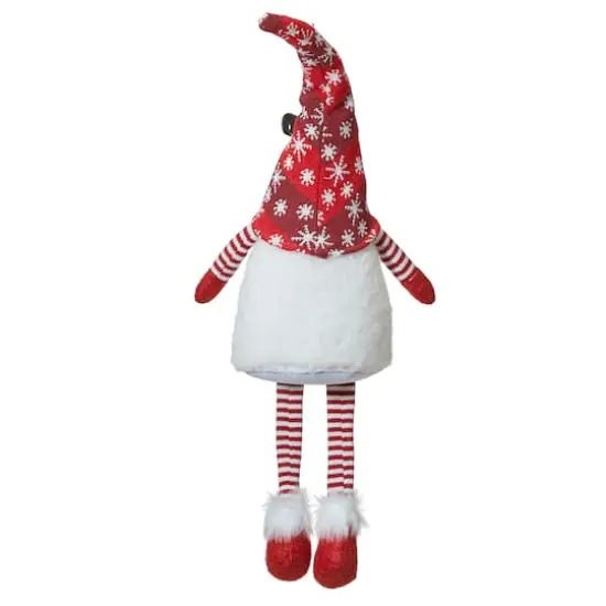 Glitzhome&reg; 28" Fabric Christmas Gnome Shelf Sitter with Dangling Legs {8}