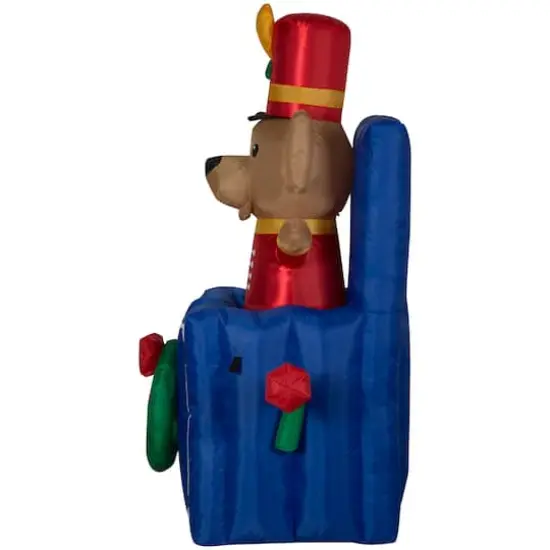 5ft. Animated Airblown&reg; Inflatable Christmas Toy Soldier Dog in Pop-Up Box {4}