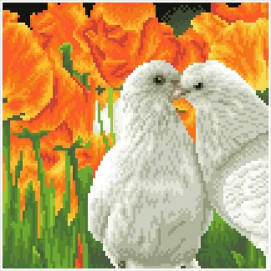 Diamond Dotz&reg; Kissing Doves Diamond Painting Kit {3}