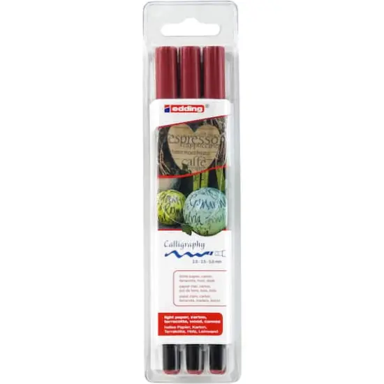 Edding&reg; 1255 Crimson Lake Calligraphy Pen Set {1}