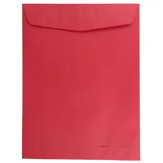 JAM Paper 9" x 12" Red Recycled Open End Envelopes, 25ct. {1}
