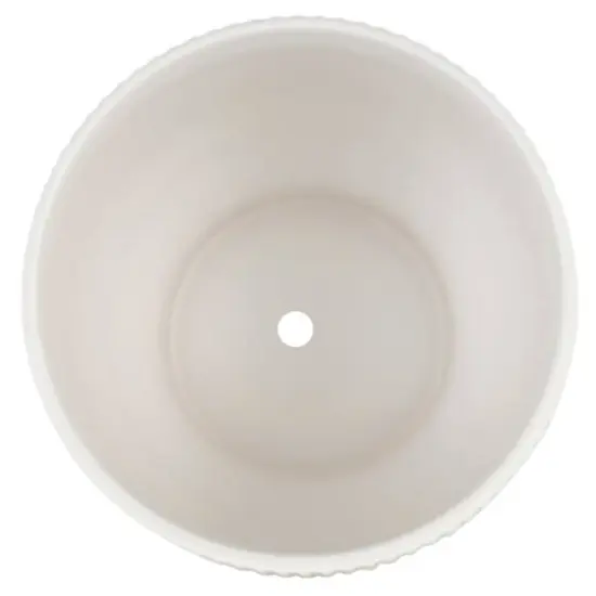 Cream Ceramic Planter with Tapered Base Set {5}